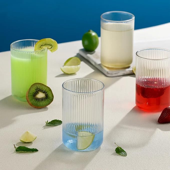 61rWH71N6PL._SX679_ Plastic Glass Set of 6 - TransparentCasa Glass,Reusable and Easy to Clean, Everyday Drinkware(300 ml) - Image 1